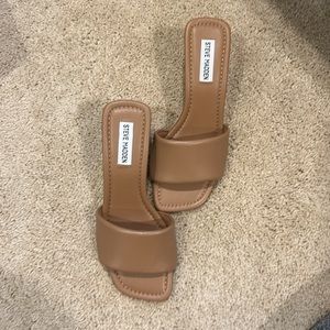 Steven Madden Saged Tan Leather Sandals 7.5